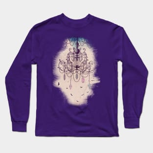 Chandelier (with flying birds) Long Sleeve T-Shirt
